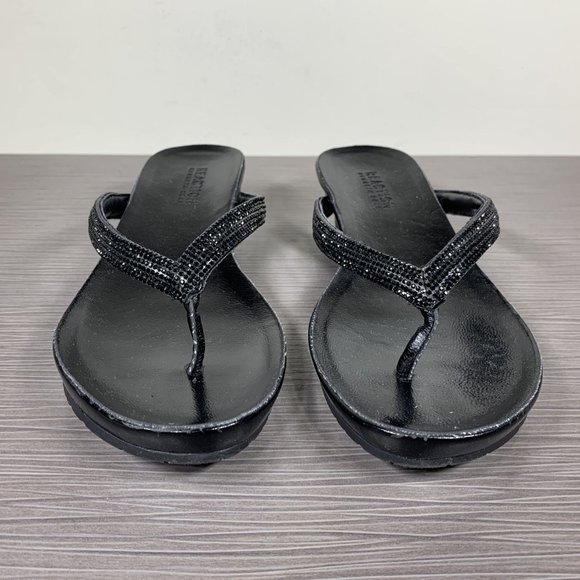 Kenneth Cole Reaction Great Time Wedge Flip-Flop, Black, Womens Size 7.5 M - Picture 2 of 12